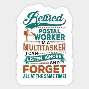 Retired Postal Worker Sticker